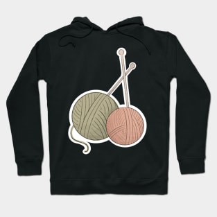 Cozy Autumn Knitting Illustration Hoodie